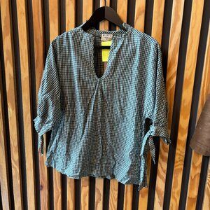 Mirth Sydney Blouse in Jasper Gigham